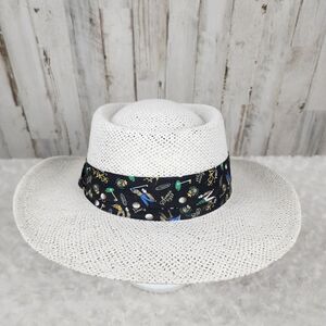 Scala White Pro Golf Straw Hat Size Large